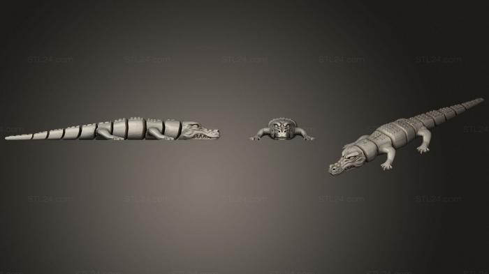 Animal figurines (Croco, STKJ_2049) 3D models for cnc